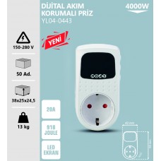 DİJİTAL AKIM KORUMALI PRİZ-4000W